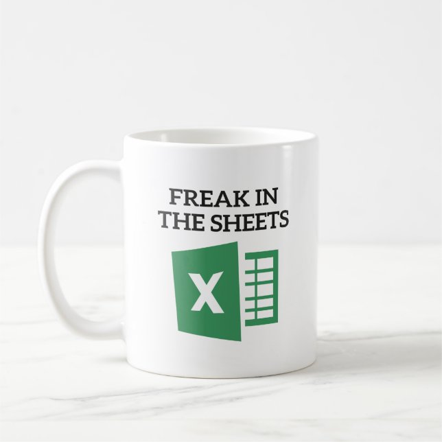 Freak In The Sheets,Spreadsheet,Coworker Coffee   Mug (Left)