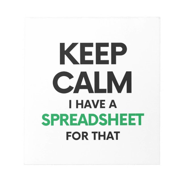 Freak in the Sheets - Spreadsheets Microsoft Excel Notepad (Front)