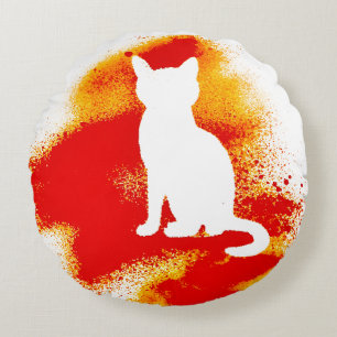 Freak Meow-t Fur Sure Round Cushion