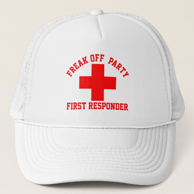 Freak Off Party First Responder Trucker Hat (Front)
