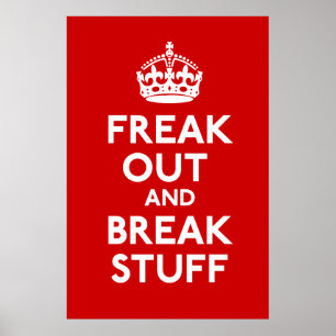 Freak Out And Break Stuff Parody Print
