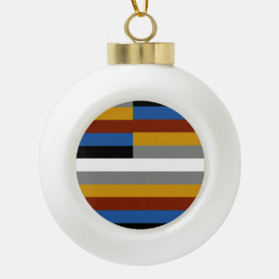 Freak Pride Flag Ceramic Ball Christmas Ornament