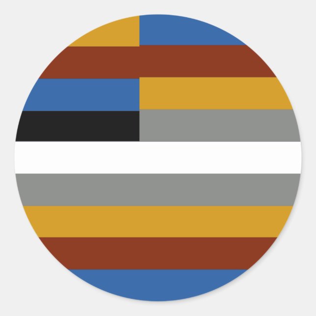 Freak Pride Flag Classic Round Sticker (Front)