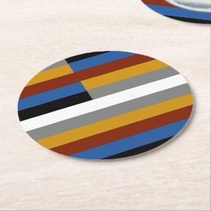 Freak Pride Flag Round Paper Coaster