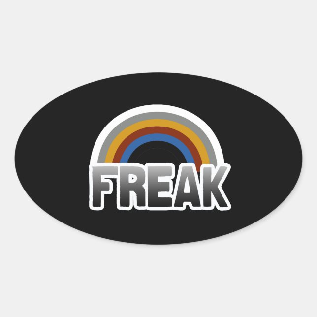 Freak Pride Oval Sticker (Front)