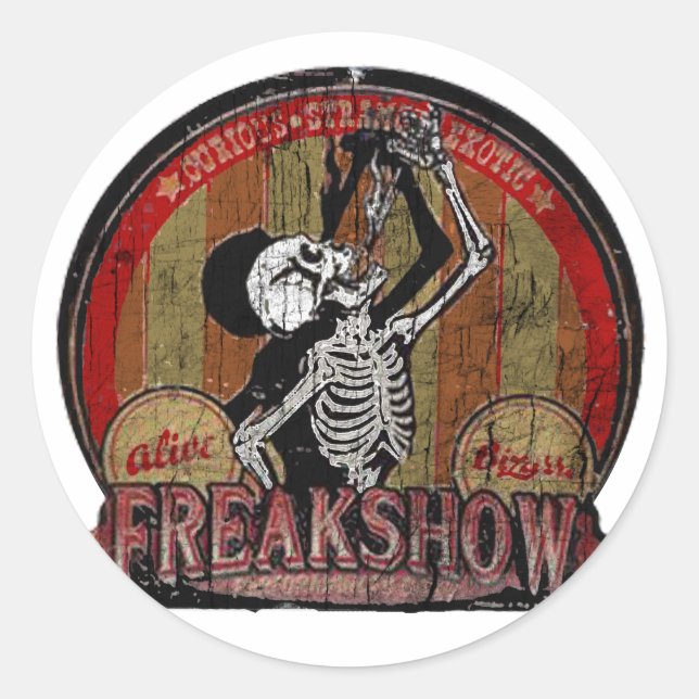 Freak Show Classic Round Sticker (Front)
