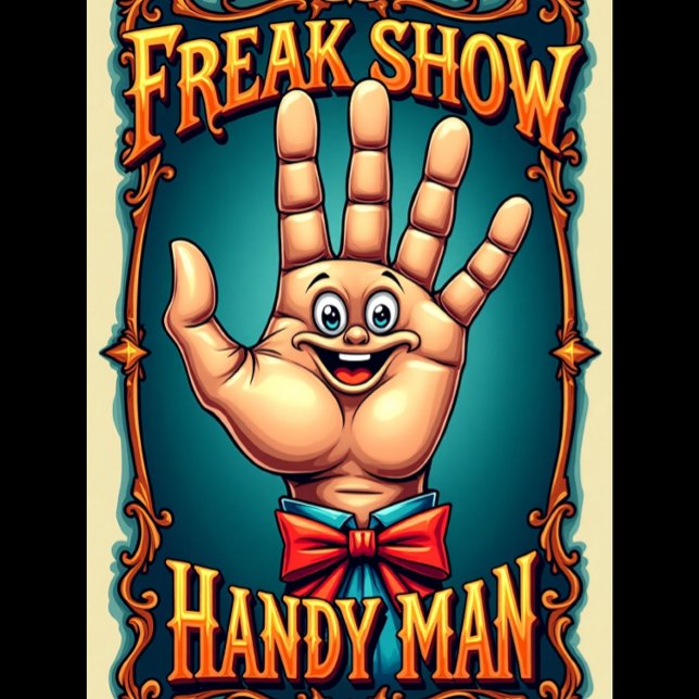 Freak Show Collection Handy Man Graphic  T-Shirt (Creator Uploaded)