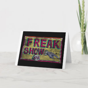 Freak Show Vintage Banner Card