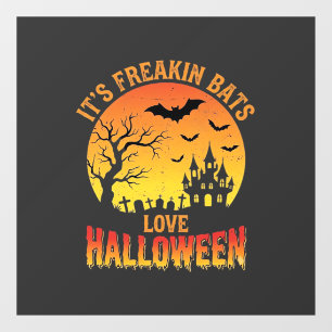 Freakin Bats Love Halloween Haunted Castle Design_