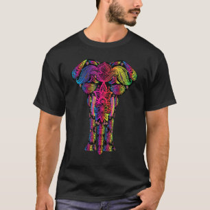 Freaking Love Elephants Watercolor Hindu Tribal In T-Shirt
