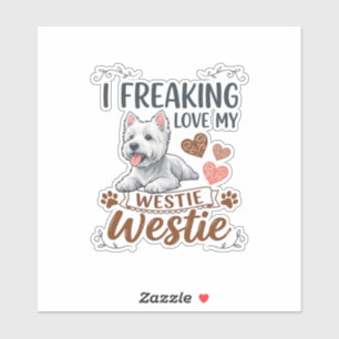 Freaking Love Westie Dog Hearts Paws_1
