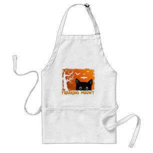 Freaking Meowt – Cute Spooky Black Cat Halloween Standard Apron