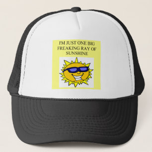freaking ray of sunshine trucker hat