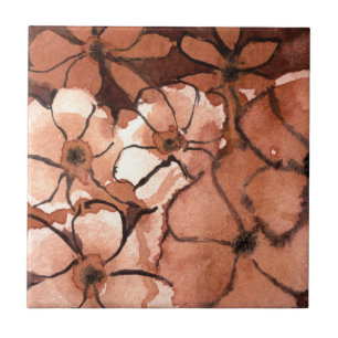 "Freakly Floral #2" Kitchen Garden Ceramic Tile