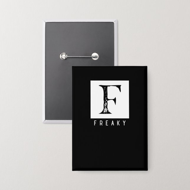 Freaky Bold Typography Black and White Design (Front/Back)