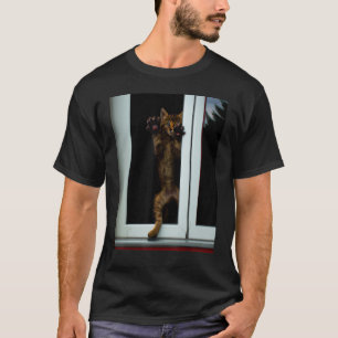 Freaky cat artwork kitten meme T-Shirt