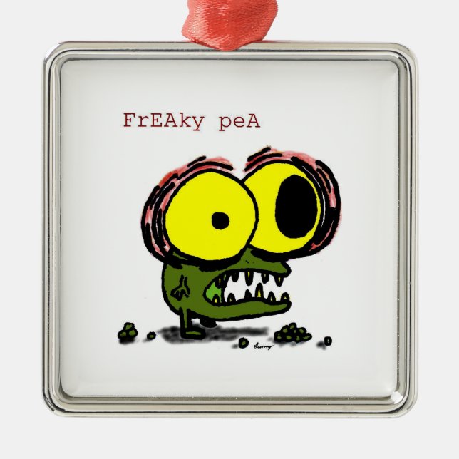 Freaky Pea Ornament (Front)