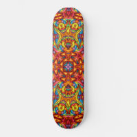 Freaky Tiki Red Vintage Fractal Kaleidoscope