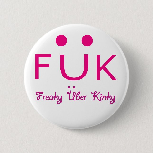 Freaky Uber Kinky 6 Cm Round Badge (Front)