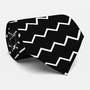 Frech, graphical tie black and white
