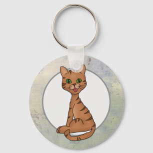 freche Katze Key Ring