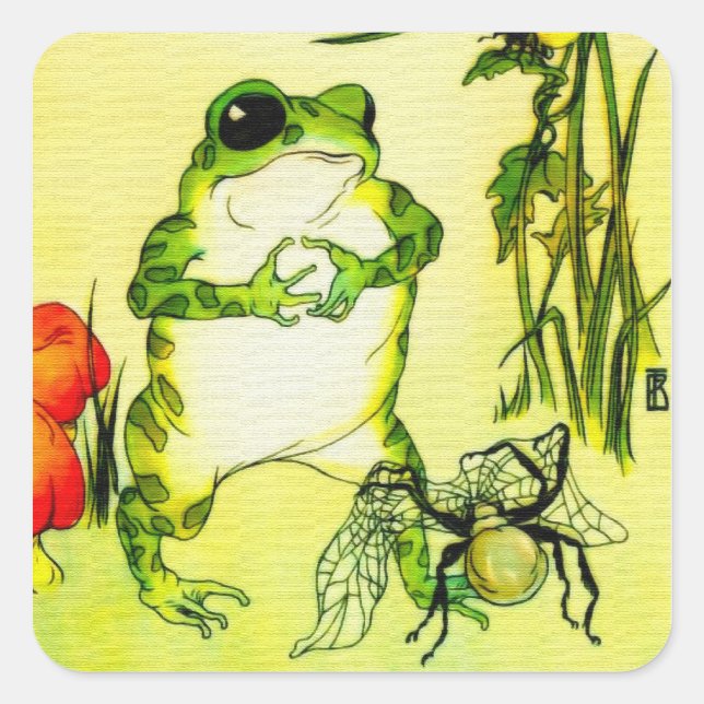 Freckle Frog Square Sticker (Front)