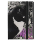 Freckles in Flowers II - Tuxedo Kitty Cat