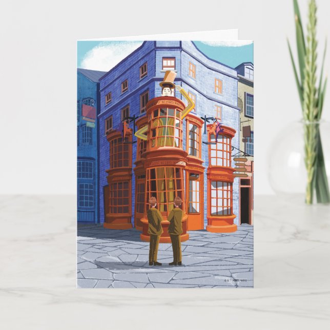 Fred and George at Weasley's Wizard Wheezes Card (Front)