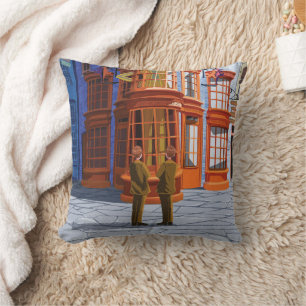 Fred and George at Weasley's Wizard Wheezes Cushion