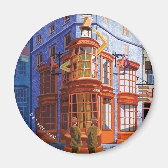 Fred and George at Weasley's Wizard Wheezes Magnet (Front)
