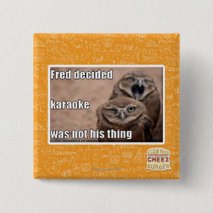 Fred decided 15 cm square badge