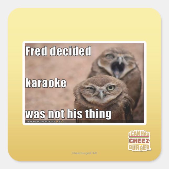 Fred decided square sticker (Front)