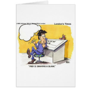 Fred Draws A Blank Funny Offbeat Cartoon Gifts