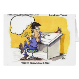 Fred Draws A Blank Funny Offbeat Cartoon Gifts