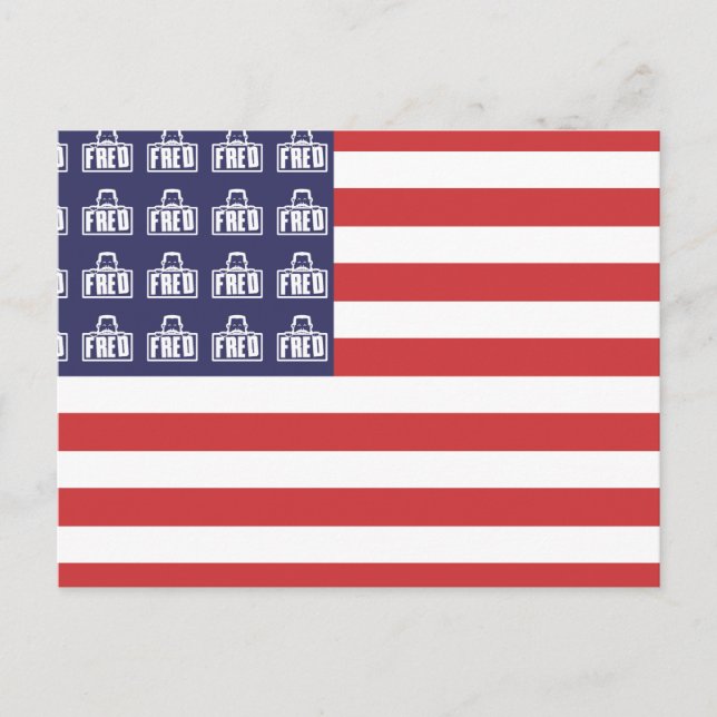Fred Flag Postcard (Front)
