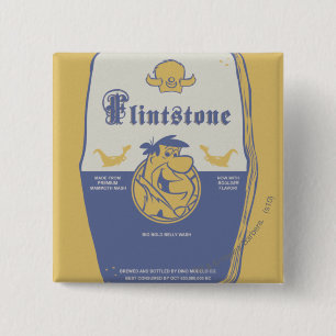 Fred Flintston Big Bold Belly Wash 15 Cm Square Badge