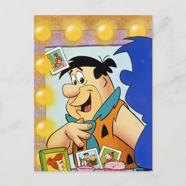 Fred Flintstone Look In Mirror Postcard (Front)