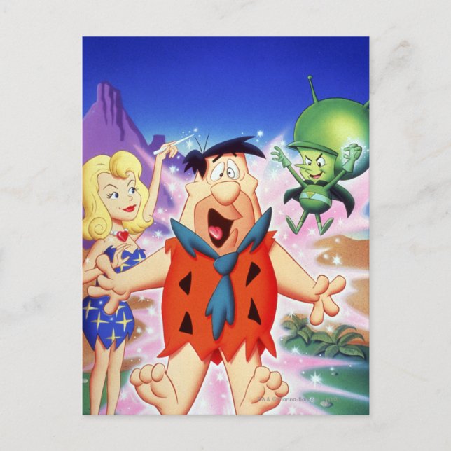 Fred Flintstone Under A Spell Postcard (Front)