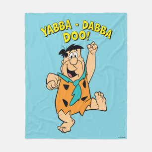 Fred Flintstone Yabba-Dabba Doo! Fleece Blanket