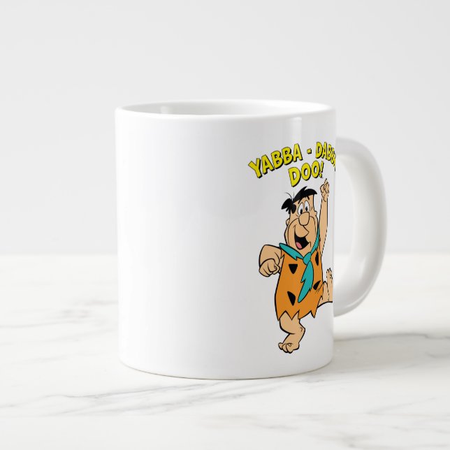 Fred Flintstone Yabba-Dabba Doo! Large Coffee Mug (Front Right)