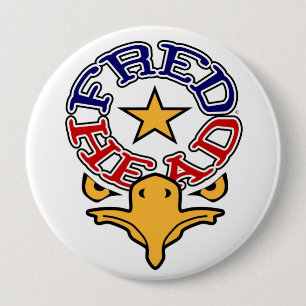 Fred Head Eagle 4" Button (Huge)