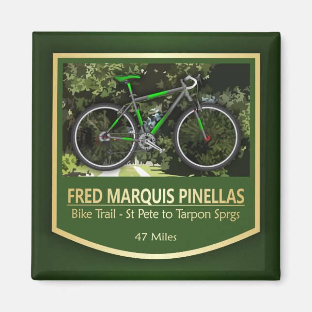 Fred Marquis Pinellas Trail (bike2) Magnet (Front)