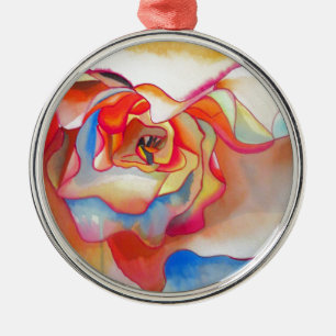 Fred martin begonia watercolour art metal tree decoration