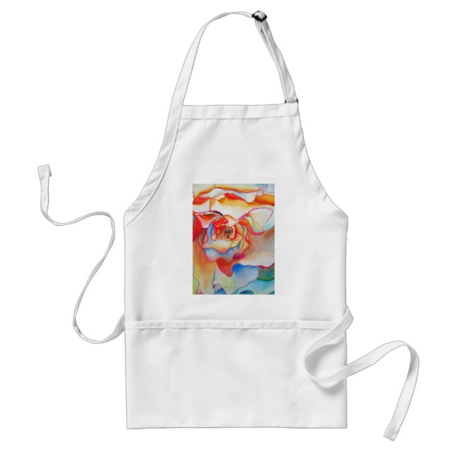 Fred martin begonia watercolour art standard apron (Front)