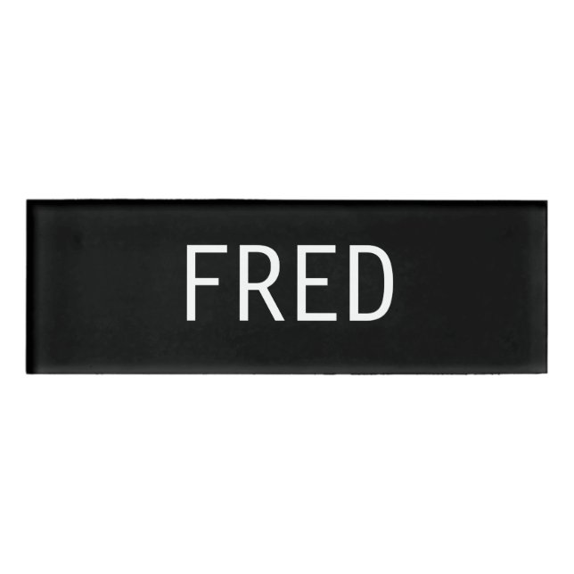 Fred Name Tag (Front)