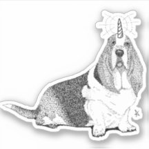 Fred the Bassetcorn Sticker