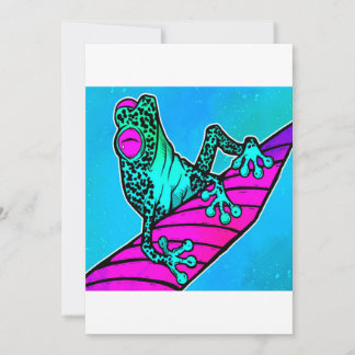 Fred The Frog Cute Wild Animals Lover Perfect Gift Holiday Card