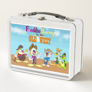 Freddie Bunny in the Old West Metal Lunch Box