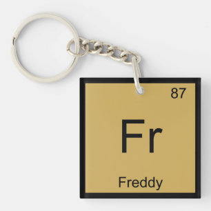 Freddy Name Chemistry Element Periodic Table Key Ring