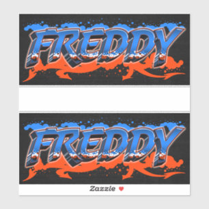 Freddy Vorname Name Graffiti Aufkleber Sticker